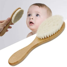 Charger l&#39;image dans la galerie, Brosse et Peigne en Bois pour Bébé – Poils Naturels Doux
