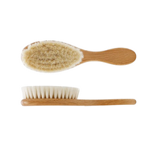 Charger l&#39;image dans la galerie, Brosse et Peigne en Bois pour Bébé – Poils Naturels Doux
